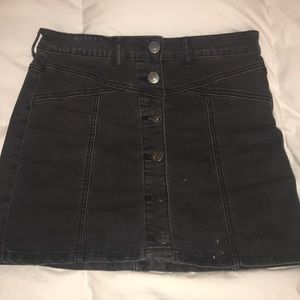 black (stretchy ish) denim skirt